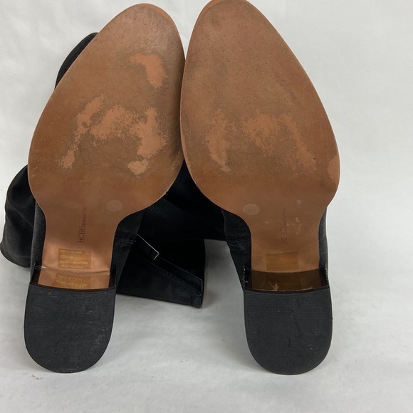 BCBGENERATION Sunshine Vegan Suede Leather Black Knee High Tall Side Zip Boots - Picture 10 of 16